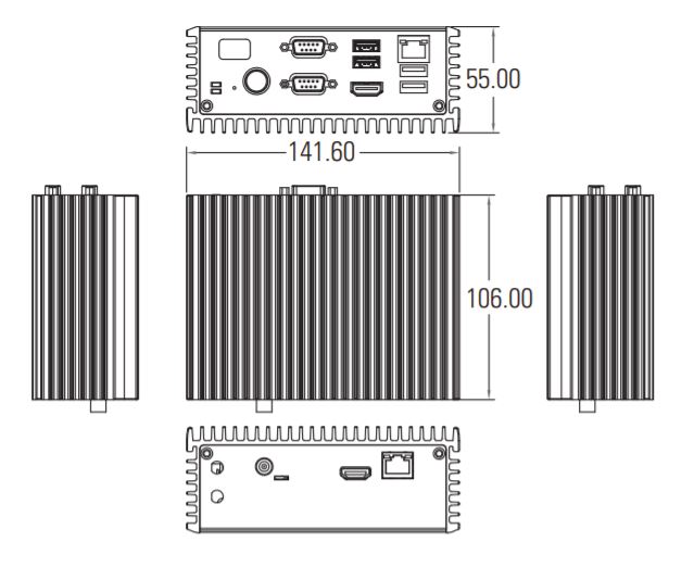 AES560-500-3955U / 6600 / 6300 / 6100 Fanless System 4 AES560-500-3955U / 6600 / 6300 / 6100 Fanless System