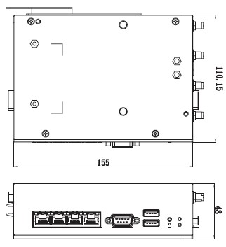 AES320-83C series Fanless System 4 AES320-83C series Fanless System