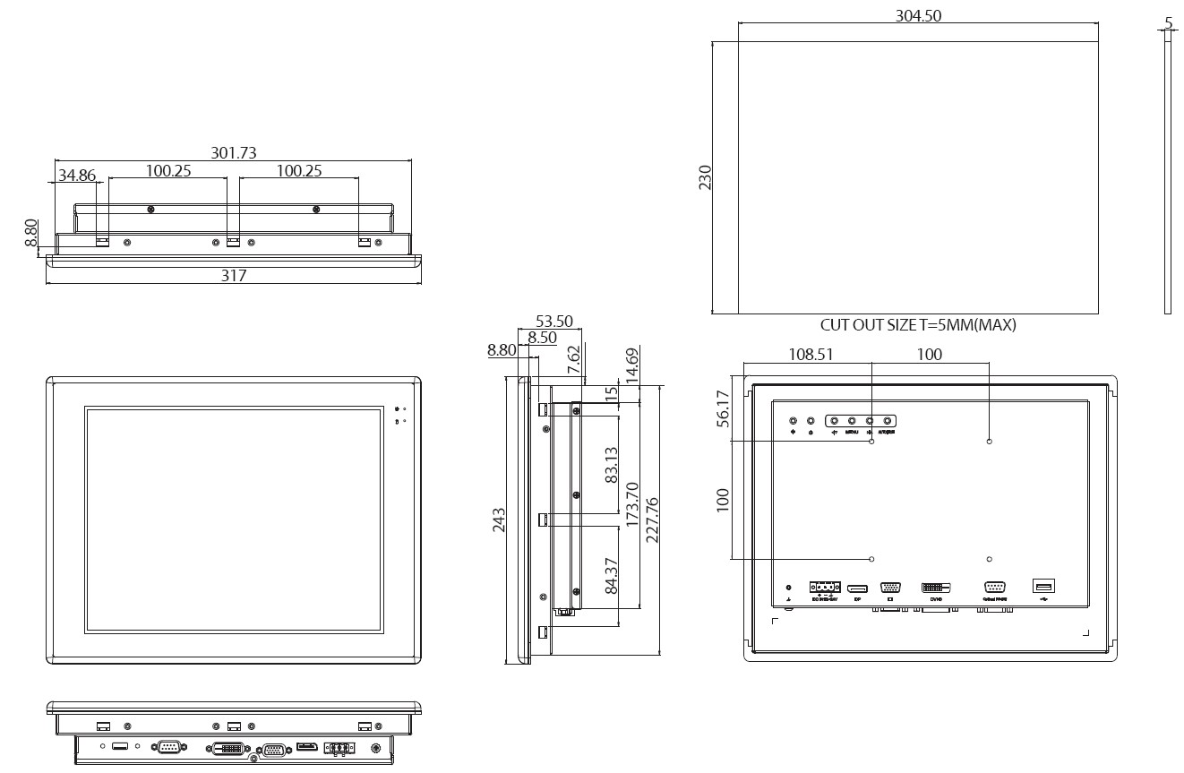 MNT1225 - Industrial Monitor 4 MNT1225 - Industrial Monitor