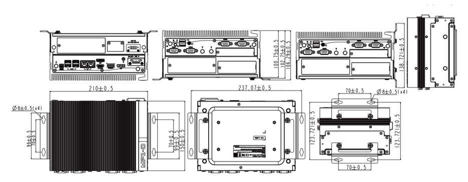 MFS-11D Series Fanless System 4 MFS-11D Series Fanless System