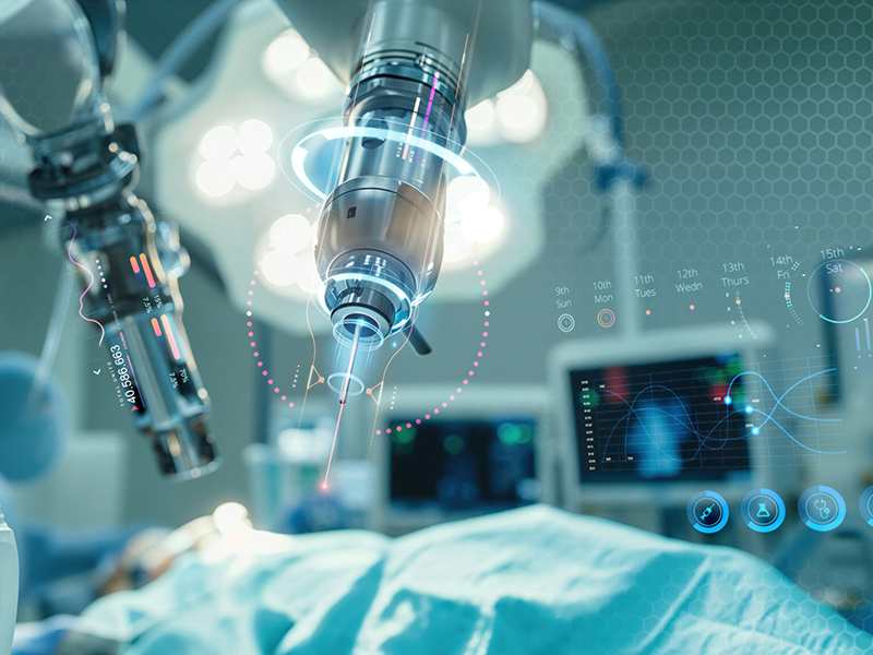 Surgical robots in an operating theatre